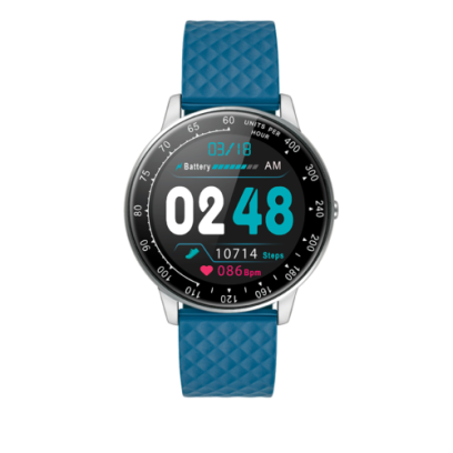 DAS.4 SP01 smartwatch Silver Case/ Blue Silicone