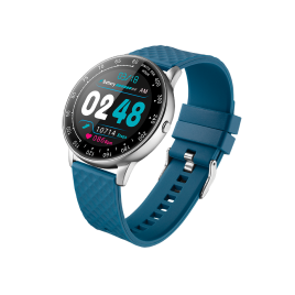 DAS.4 SP01 smartwatch Silver Case/ Blue Silicone
