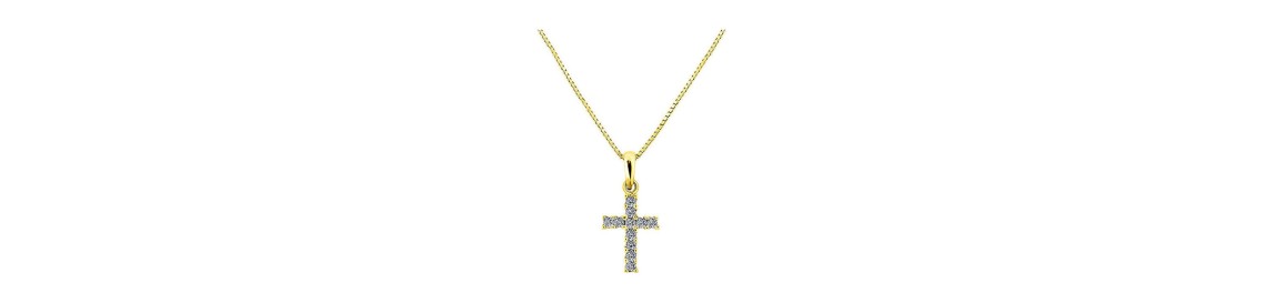GOLD PLATED SILVER CROSSES
